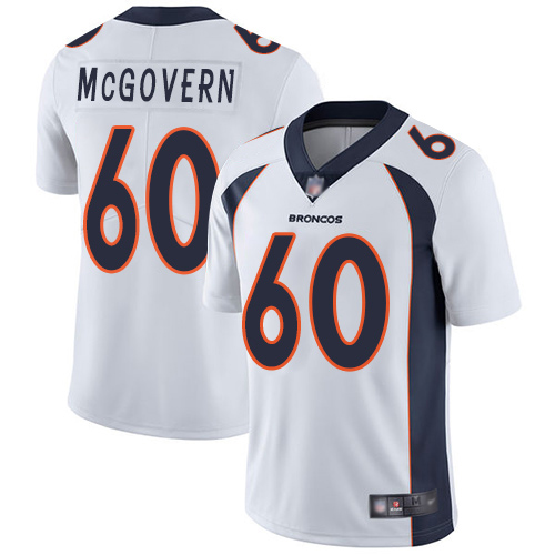 Men Denver Broncos 60 Connor McGovern White Vapor Untouchable Limited Player Football NFL Jersey